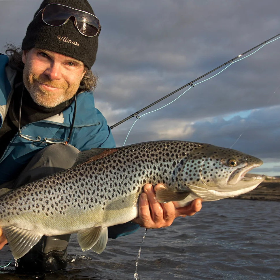 Fly fishing seat trout